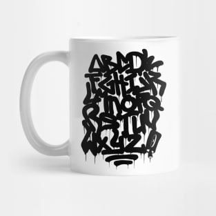 Graffiti Alphabet #4 black Mug